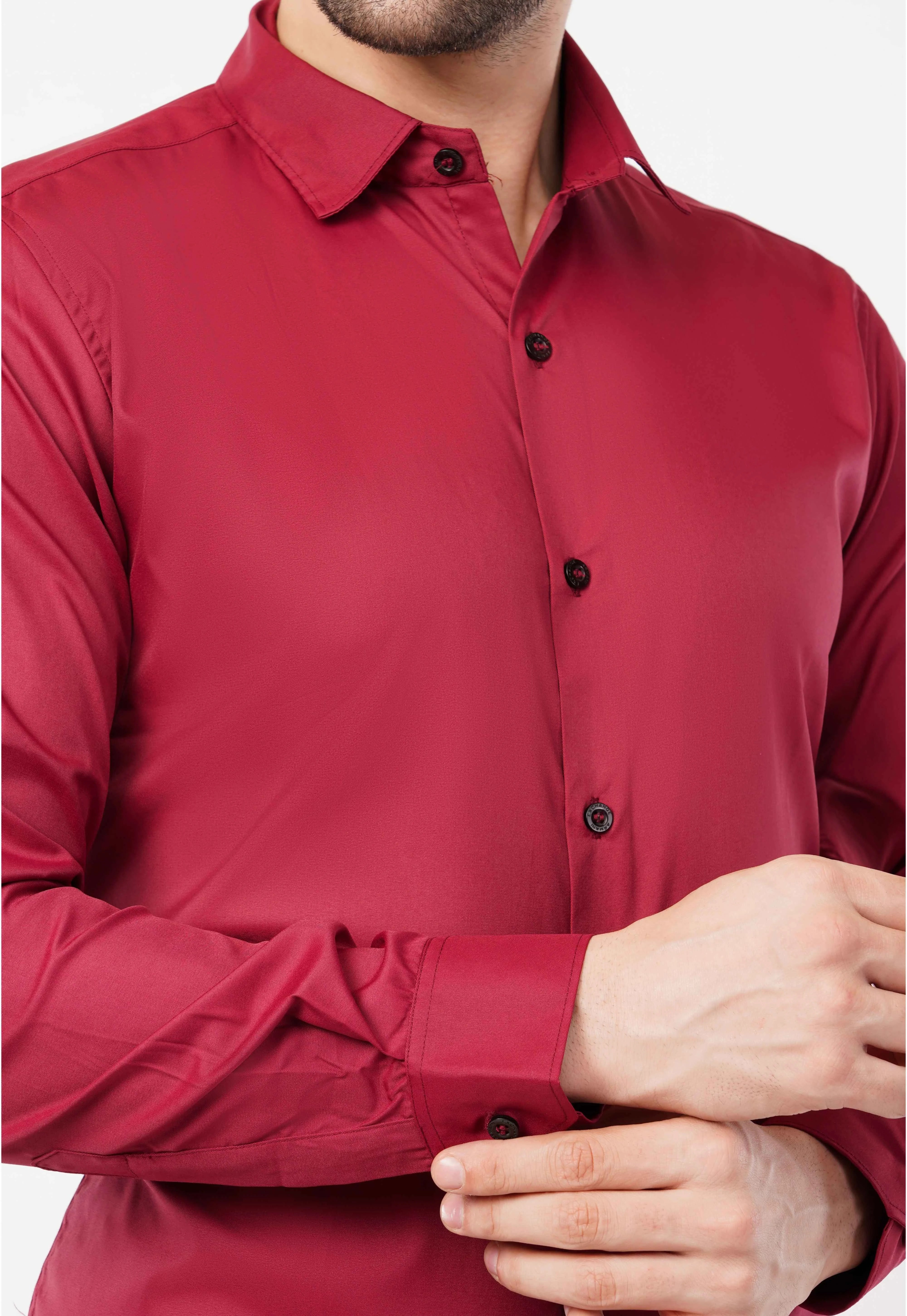 Crimson Luxe Full Sleeve Formal Shirt